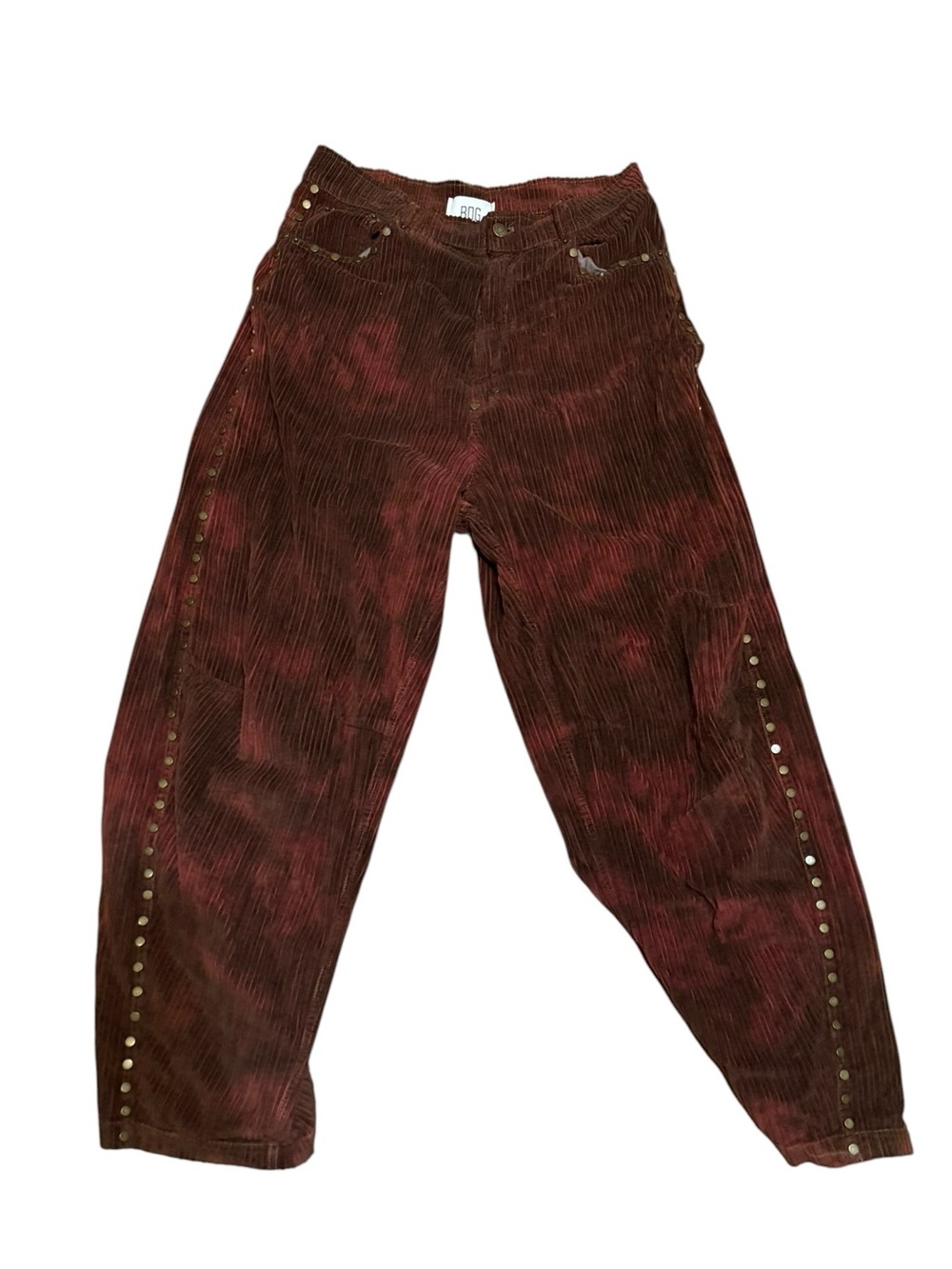 BDG Urban Outfitters Maroon Wide Wale Corduroy Studded Pants